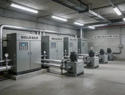 Mixed-use commercial boiler rooms
